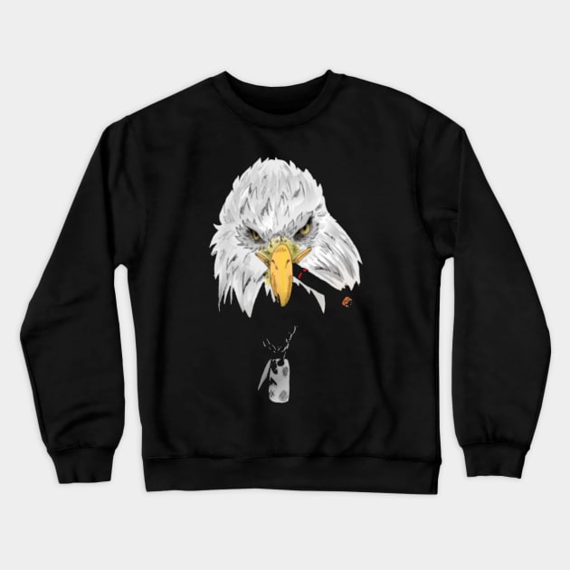 The Smoking Eagle Crewneck Sweatshirt by immigrantaf